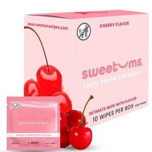 Sweetums Playful Red Wipes in cherry box of 10.